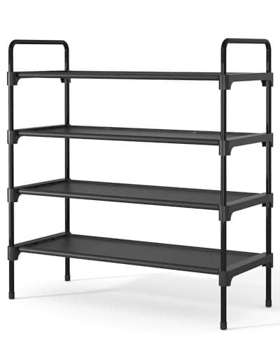 Kitsure Shoe Rack for Closet Sturdy and LongLasting Shoe Shelf Shoe Rack for Entryway Personalized DIY Shoe Organizer Shoe Rack Organizer for SpaceSaving 276 x 118 x 299 Black