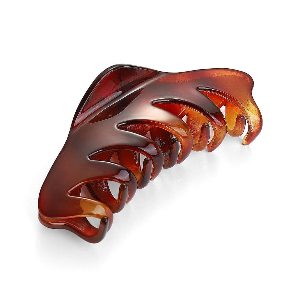 Liasun Premium Hair Claw Clip Medium Strong Holding Power Hair Clips Clamps Delicate Hair Grip for Women and Girls Hair Barrettes for Medium or Long hair Amber