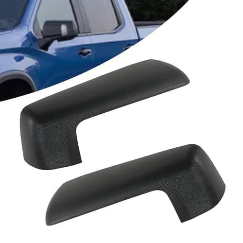 Top Half Mirror Cover Textured Black Compatible with Chevy Silverado 1500/ GMC Sierra 1500 2019-2024 Accessories Parts Replaces 84732427 84732426 Left Right 1 Pair