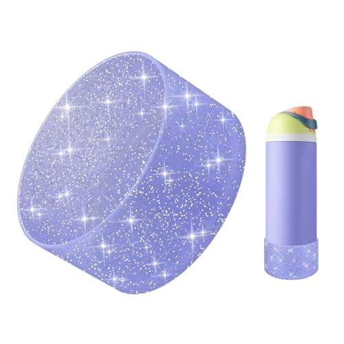 BKBY Protective Glitter Silicone Boot Compatible with Owala 24oz 32oz 40oz, Bling Cup Sleeve Bottom Bumper Cover Compatible with Owala FreeSip, Twist, or Flip Stainless Steel Water Bottles