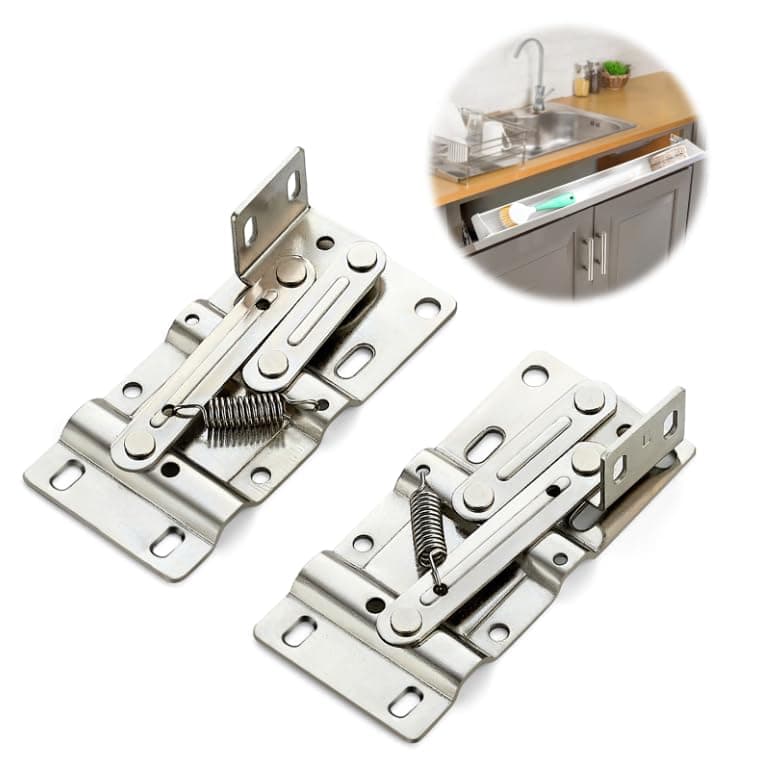 Ravinte 1 Pair Tip Out Tray Hinges Kitchen Cabinet Hinges Self Closing Cabinet Kitchen Hardware Satin Nickel Sturdy Easy Install Bathroom Sink Front Drawer Hardware