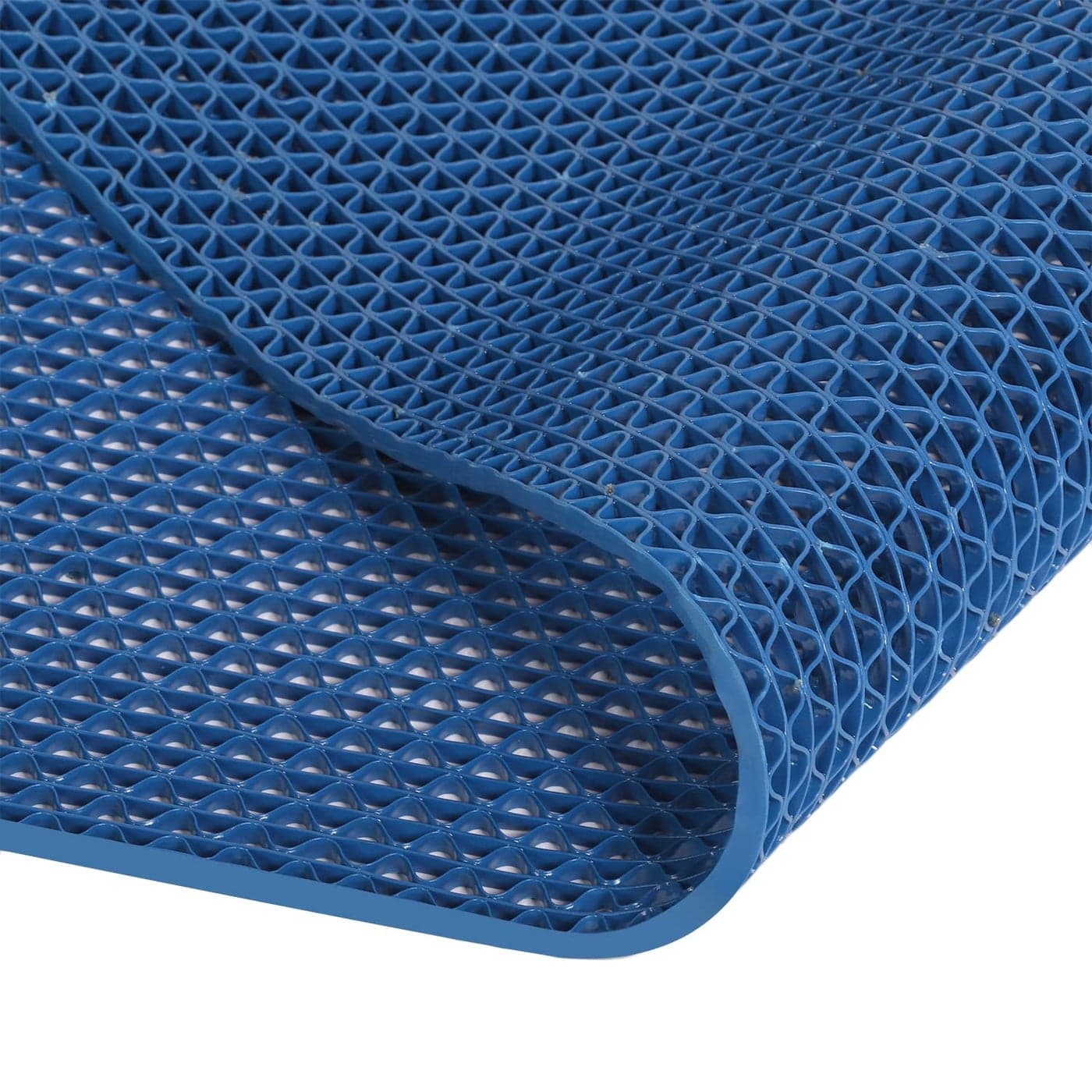 MYOYAY Drainage Non Slip Mat 3x10 Ft Commercial Floor Mat 022 Thick PVC Drainage Mat Bathroom Pool Floor Mat Mesh Big Hollow Door Mat Roll for Swimming Restaurant Kitchen Bars Patio Wet Area Blue