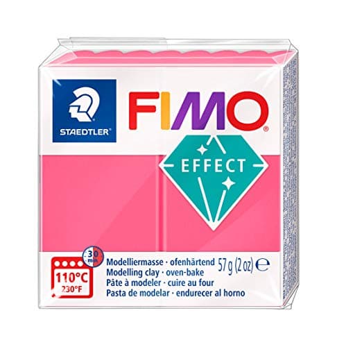 Staedtler FIMO Effects Polymer Clay Oven Bake Clay for Jewelry Sculpting Translucent Red 8020204