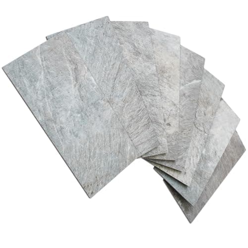 AULIGET 3" x 6" Subway Tile Peel and Stick Backsplash, Thick PVC Stick on Wall Tiles (100, Mountain Rock)