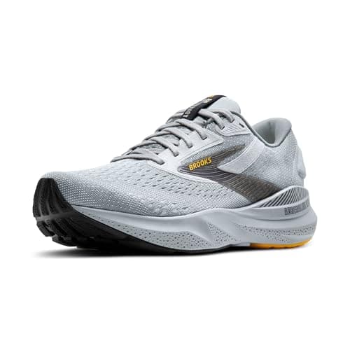Brooks Men’s Adrenaline GTS 24 Supportive Running Shoe - Alloy/White/Gold Fusion - 9.5 Medium