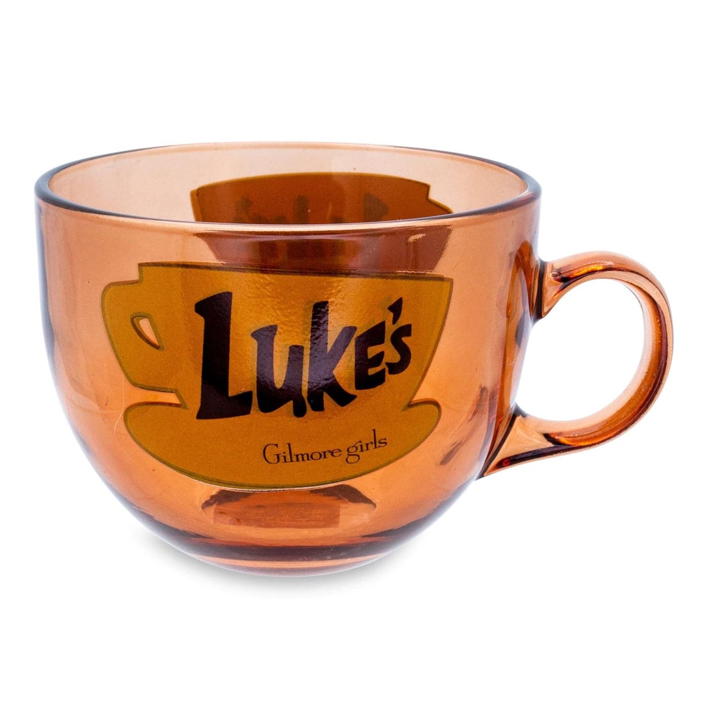 Silver Buffalo Gilmore Girls Lukes Diner Glass Mug Large Coffee Cup For Espresso Tea Mocha Holds 16 Ounces