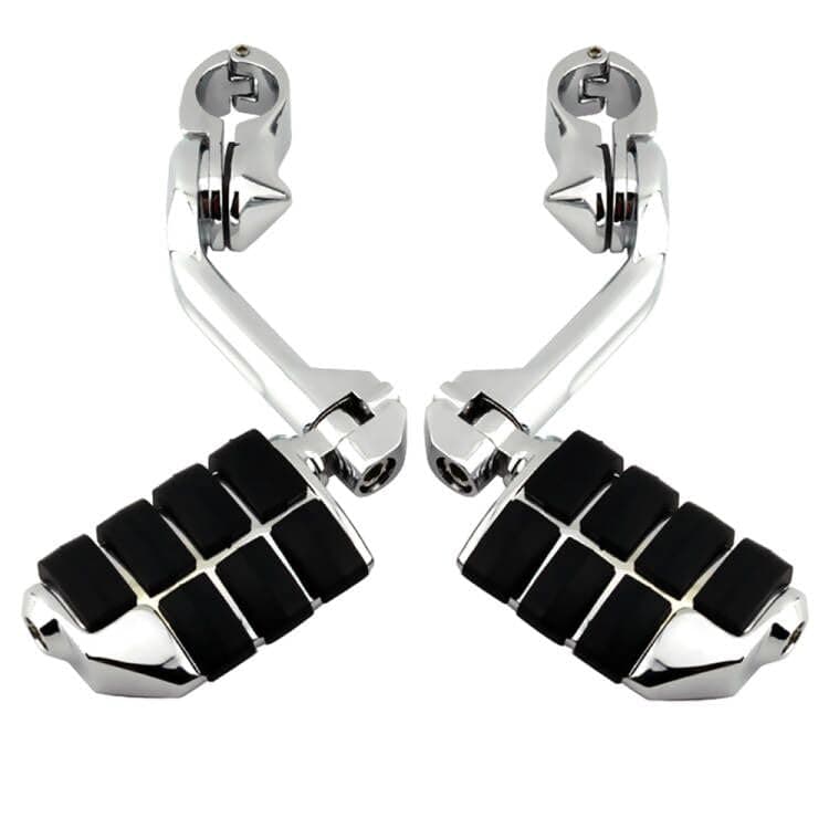Motorcycle 125 Highway FootpegsLong Angled Adjustable Highway Pegs wMounts for Harley Touring Street Glide Electra Glide Road King Softail CVO Dyna Trike VRSC Sportster w114 Engine Guard