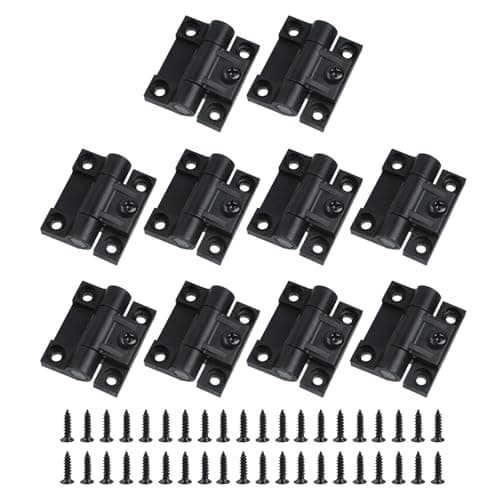 Antrader 4 Countersunk Holes Plastic Adjustable Torque Position Control E61030120 Series Hinge Black Door Hinges43mmx36mm10Pack
