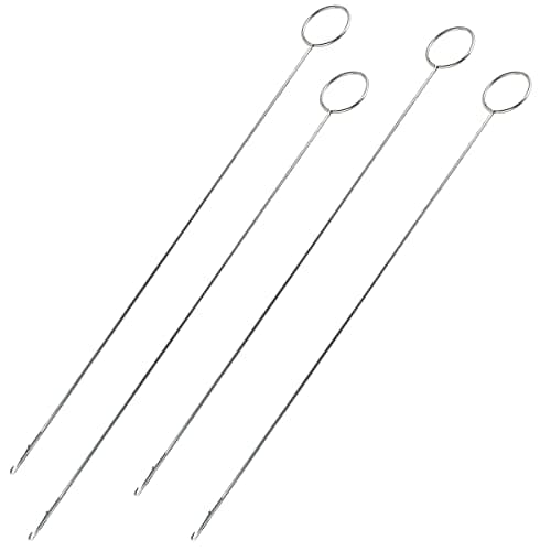 4 Pcs Sewing Loop Turner Hook, Needle Hook with Latch, Tongue Crochet Tool for Fabric Belts Strips Tube Straps DIY Accessories
