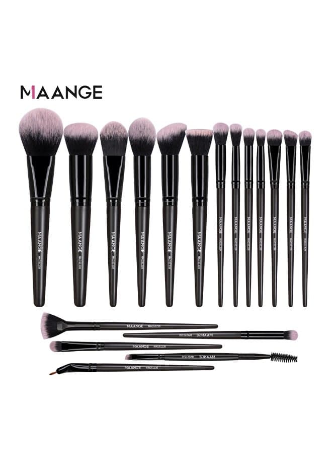 Makeup Brushes 18Pcs Makeup Brush Set Premium Synthetic Make up Brushes Professional Face Powder Blush Pointed Eyeshadow Blending Brush Black