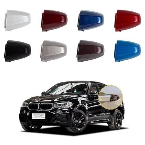 Goholy Car Door Handle Cover Cap Compatible with BMW X1 F48 X2 F39 X5 F15 X6 F16 X5M X6M F86 20142019 51217396541 51217396544 Door Key Cover Door Handle Accessories Lock Cap White Front Left