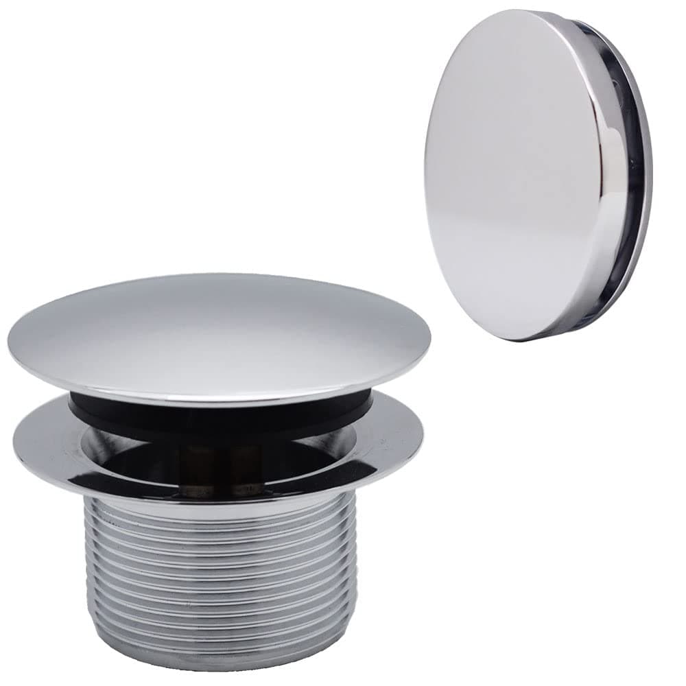 Westbrass 112 MPSM Coarse Thread TipToe bathtub Drain Plug with Floating Faceplate Polished Chrome D398RK26