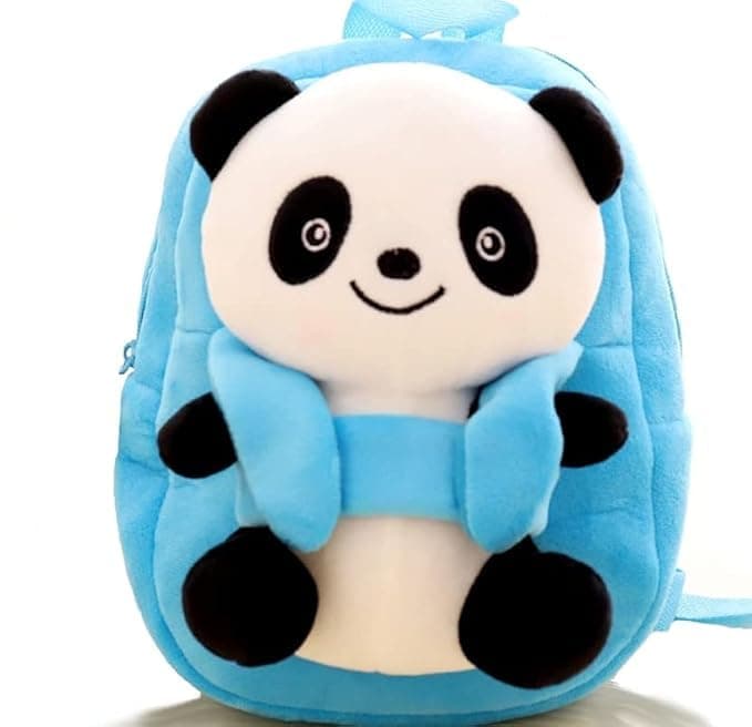 Frantic Kids Soft Animal Cartoon Travelling School Bag Soft Plush Backpacks Boys Girls Baby for 2 to 5 Years Baby/Boys/Girls Nursery(Sky Big Panda)