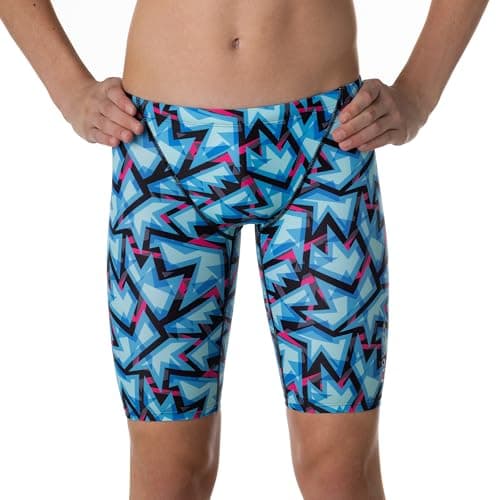 Flow Funky Swim Jammers - Jammer Swimming Shorts in Boys Size 24 to 30 with Eight Radical Swimsuit Designs to Choose from (Maze 28)