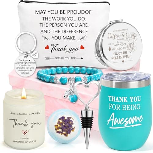 Thank You Gifts for Women, Farewell Gifts for Coworkers, Going Away Gift for Women Employee Appreciation Basket, Coworker Leaving for New Job, Christmas Gift Box for Her Lady Manager