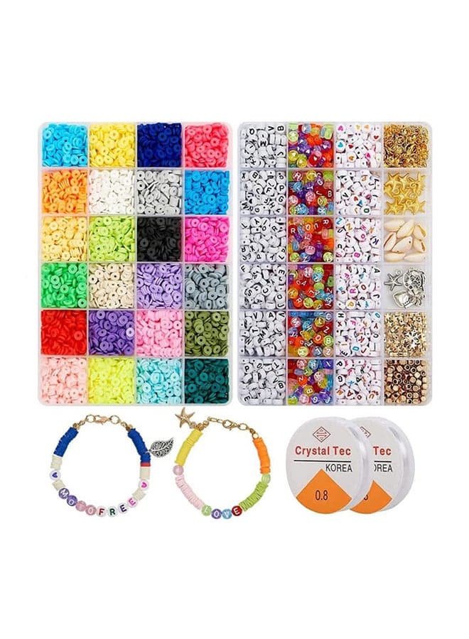 7150 Pieces Of 6Mm Diy Woven Disc And Letter Combination Set 25x18x10cm
