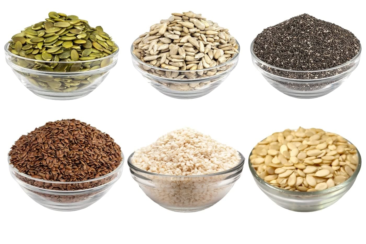 Dry Fruit Hub Healthy Raw Seeds Combo For Eating 600gms Pack OF 6 Each 100 gram, Seeds Mix 6-in-1 (Pumpkin Seeds, Sunflower, Sesame, Chia, Flax Seeds, Watermelon Seeds) | Natural, Unsalted & Unroasted | Perfect for Snacking & Baking