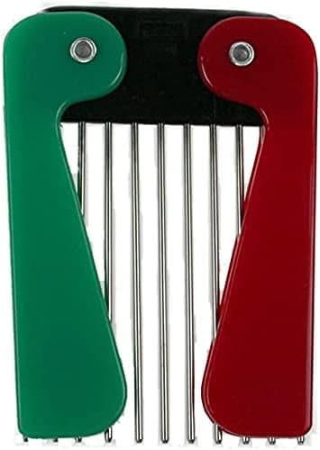 Afro Comb Metal Teeth Folding Handle For Detangle Hair Styling Lifting Curly Hair