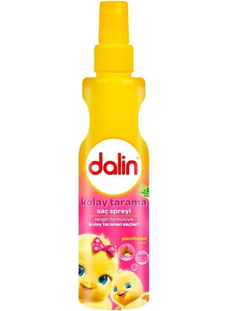 Dalin Kids Detangling Spray 200ML | Leave-In Hair Conditioner for Kids | Gentle Knot & Tangle Remover | Smooth & Soft Hair Care | Hypoallergenic | Suitable for Wet & Dry Hair | Almond Extract