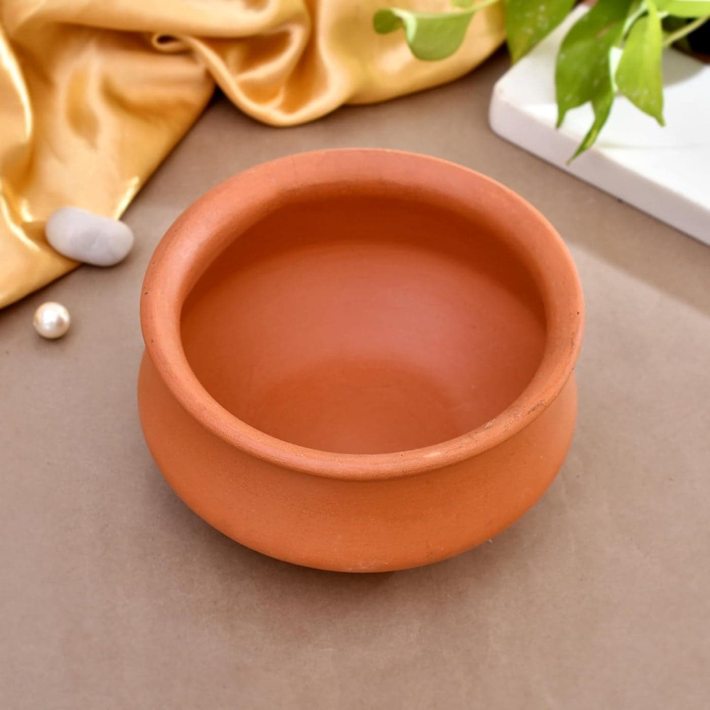 Organic Clay Dahi Handi Clay Handi MItti Handi Curd Pot Medium Size Pot with Lid_31