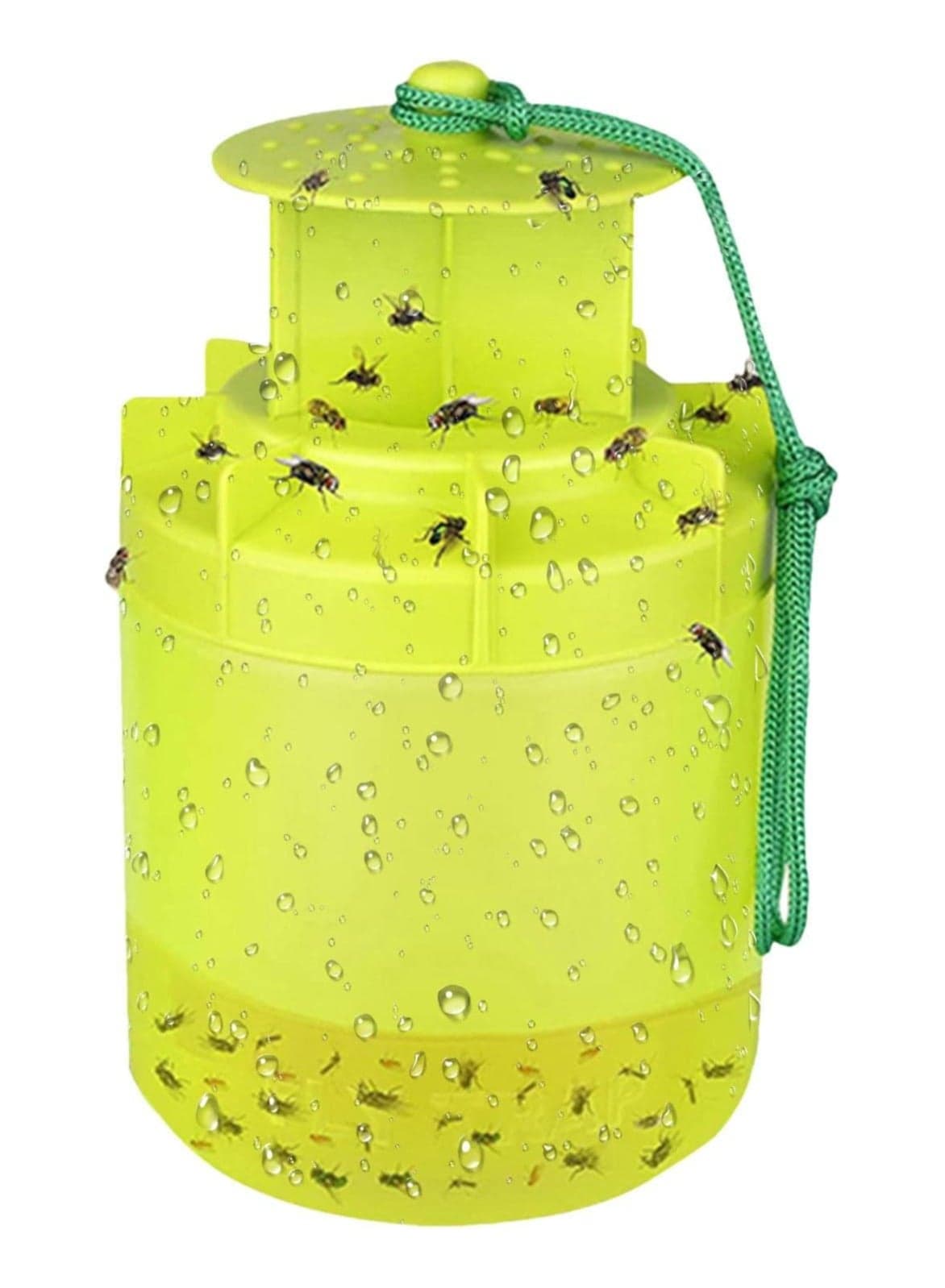 Fly Trap Outdoor Hanging, Insect Fly Catcher with Fly Attractant, Non-Toxic Outdoor Hanging Ranch Fly Traps, Reusable Fly Repellent Trap Fly Killer Deterrent for Pasture/Orchard/Garden/Camping