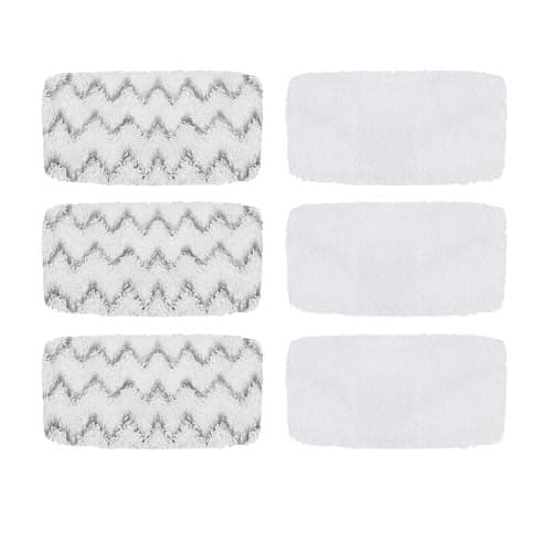 Jirmory 6 Pack 1543A Steam Mop Pads for Bissell PowerFresh Vac & Steam 2747A, Bissell Symphony Pet Steam Mop Pads 1132 1543 1652 1252 1606670 1543A 1632 1132A 1530 11326