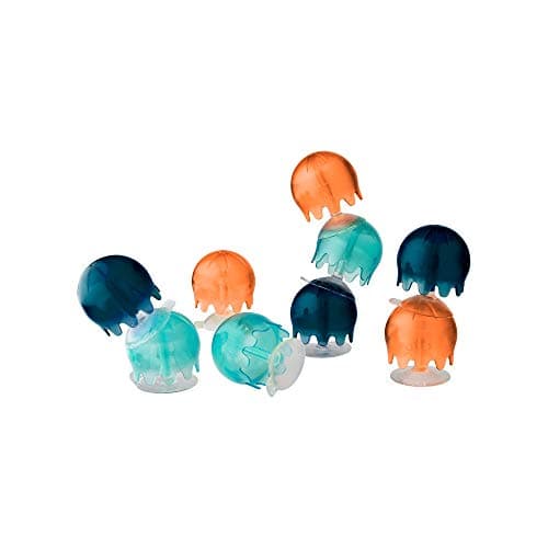 Boon Jellies Suction Cup Bath Toys Bathtub Baby Sensory Toys Jellyfish Suction Toys for Bath Time NavyCoral Baby and Toddler Bath Toys 9 Count Ages 12 Months and Up
