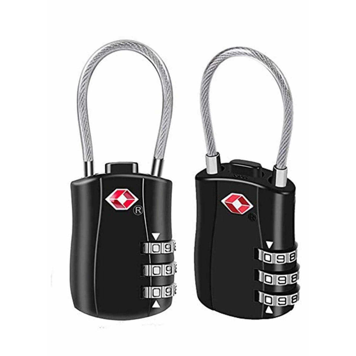 Suitcase Locks Luggage Locks, TSA Approved Luggage Lock, Zinc Alloy Security Padlock, 3-Dial Combination Padlock for Luggage, Suitcases, Backpacks, Duffle Bag Laptop Camera Bag 2Pcs