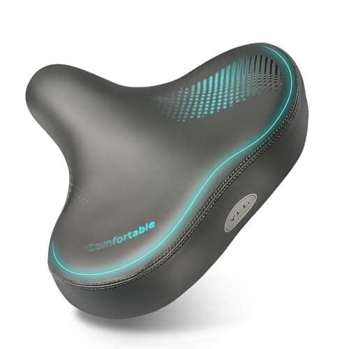 YLG Oversized Bike Seat Compatible with Peloton - Extra Wide Comfort Foam Saddle for Women & Men, Waterproof Shock Absorbing Replacement for Peloton Bike & Bike+