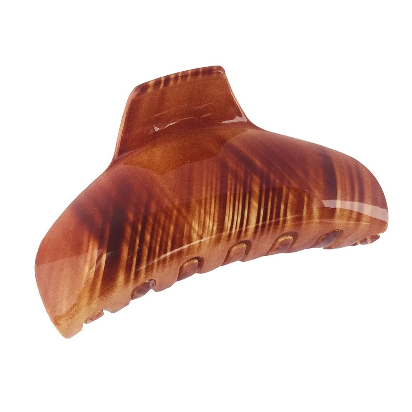 Parcelona French Elegant Beige Wave Medium 2 34 Covered Spring Celluloid Acetate Jaw Hair Claw Clip Non Slip Women Hair Accessories Made in France