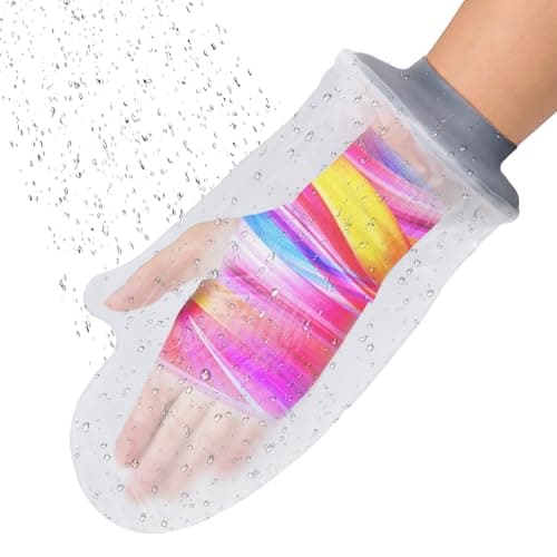 COMFYTHERA Waterproof Hand Cast Cover for Shower Wound Protector Bath Adult Watertight Cast Bag Showering for Surgery Wrist, Finger, Reusable Durable (A-Hand)