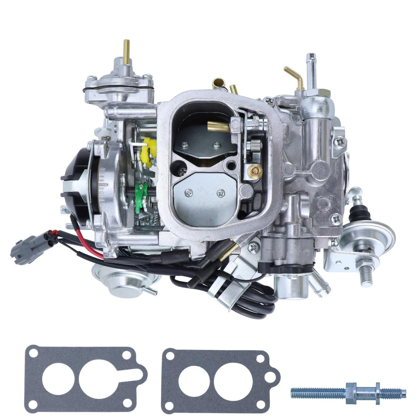 THUNDERMINGO New 2 Barrel 22R Carburetor TOY507 Carb for Toyota 22R Engine Pickup 19871990 with Square Plug Connector 2110035463 2110035570 24L 2366CC Automatic Choke