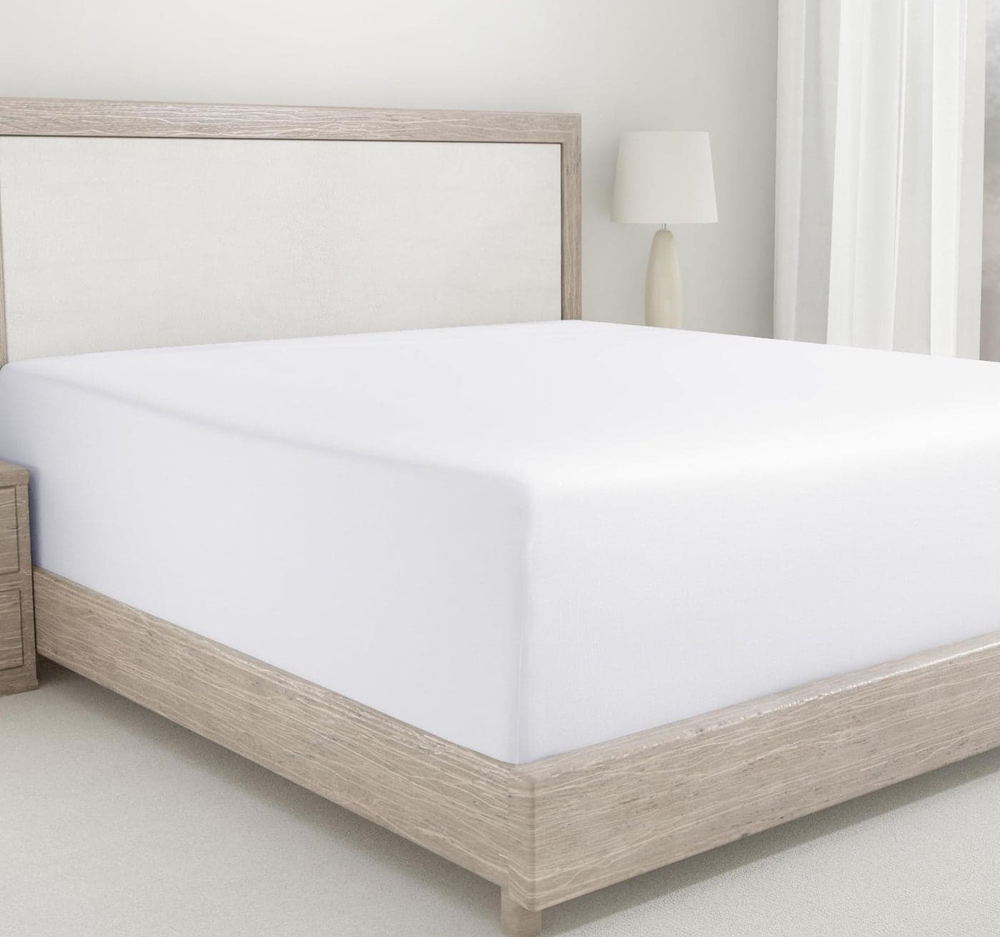 California Design Den White Fitted Sheet Full Size, 100% Cotton 400 Thread Count Sateen, Deep Pocket, Durable, Better Than Egyptian Quality Fitted Sheet Only (Full, White)