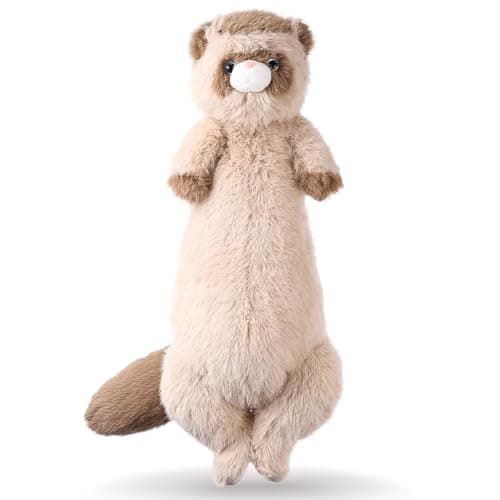 ZJoey 205 Inch Ferret Plush Stuffed Animal Long Cute Ferrets Pillow Soft Doll Stuffed Cute Toys Animals Lover Gift Kid Birthday Holiday Party FavorBrown Ferret