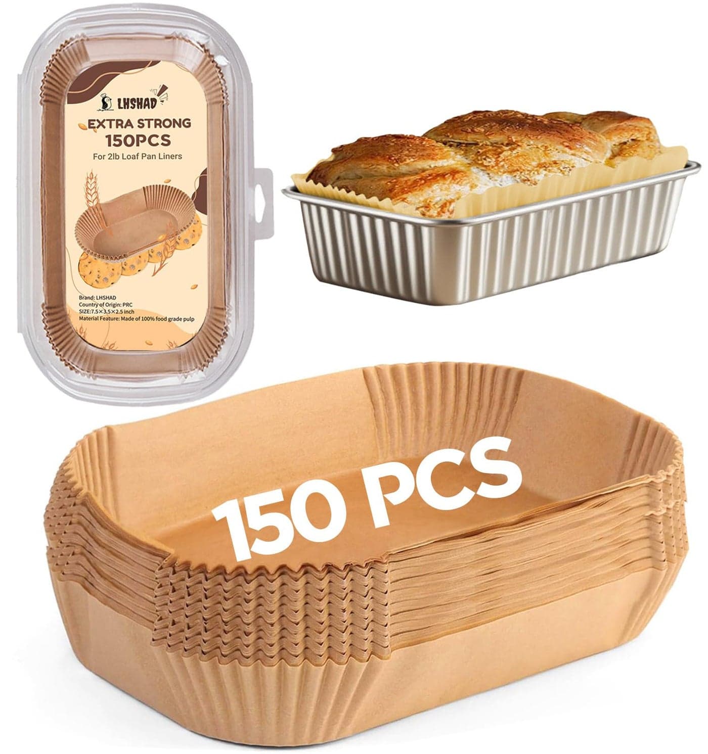 Loaf Pan Liners Loaf Pan Liners for Baking Bread 9x5 Bread Pan Parchment Liners 150pcs Bread Pan Liners for Baking