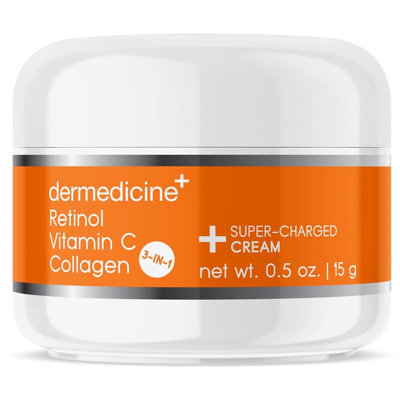 Vitamin C Retinol Collagen Super Charged AntiAging Cream for Face Pharmaceutical Grade Quality Helps Smooth Plump Fine Lines Wrinkles Brightens for Younger Skin TRIAL 5oz