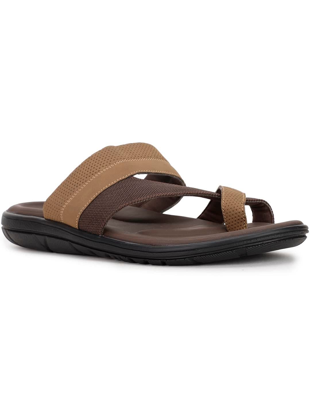 Bata Volder Toe Ring Men's Tan Sandals - 9 UK (8713240)