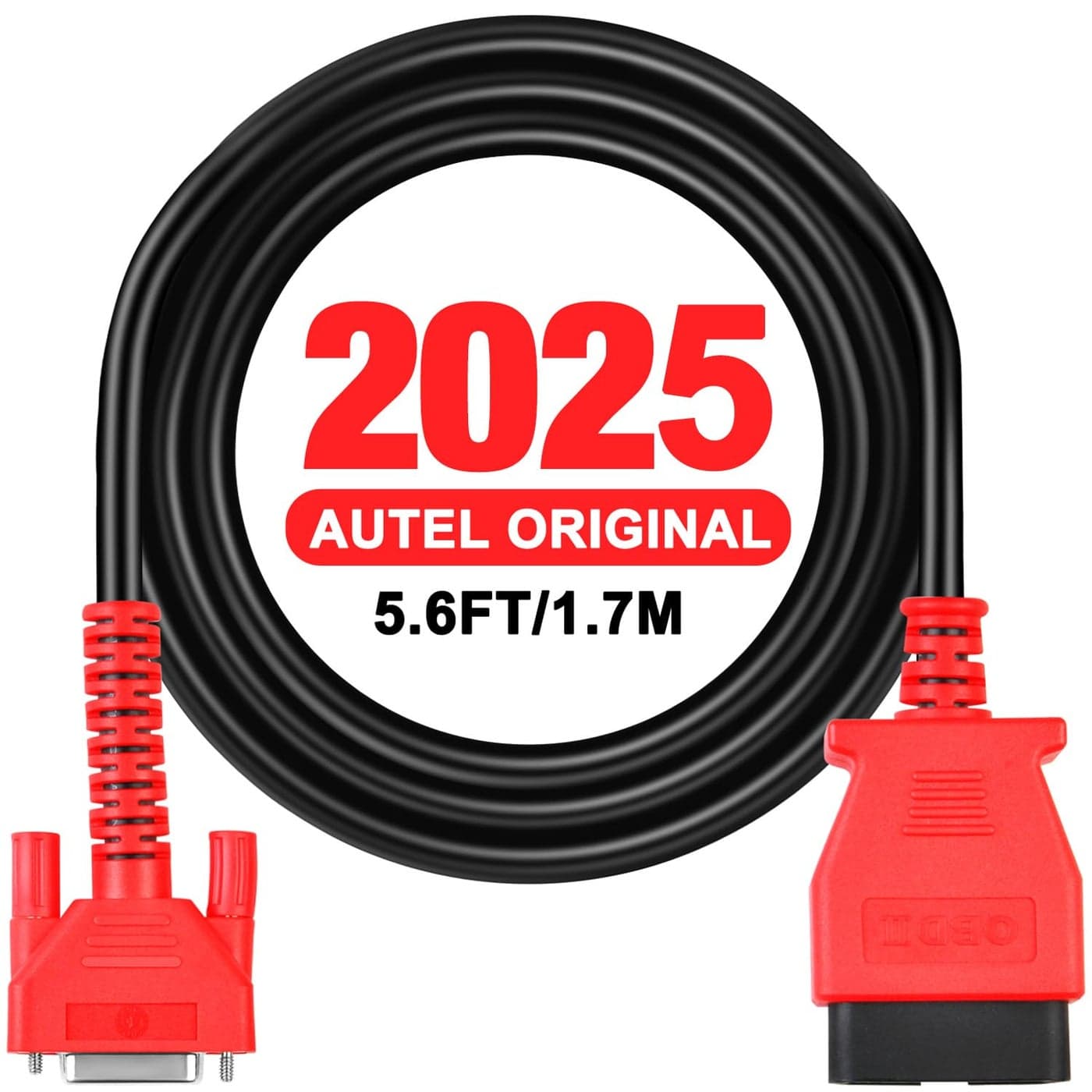 Autel Original OBD2 Main Test Cable 56ft 17M 16 Pin OBDII Diagnostic Test Cable Work with Scanner MK808 MK808S MK808Z MX808 MX808S MP808 MP808S MP808K DS708 DS808 MS906 MS908 IM508 IM508S