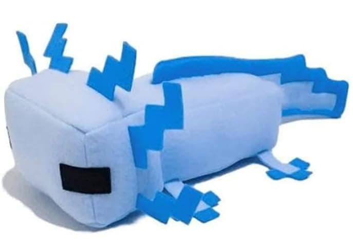 XSLWAN Blue Axolot Plush Plush Stuffed Toy Soft Throw Pillow Decorations for Video Game Fans Kids Birthday Party Favor Preferred Gift for Holidays BirthdaysBlue Axolot