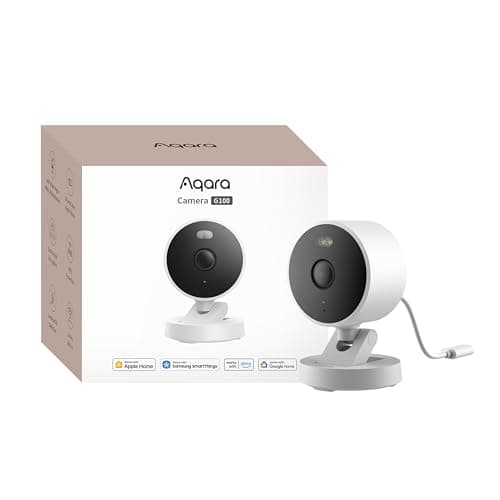 Aqara G100 2K IndoorOutdoor Security Camera HomeKit Secure Video 2Way Audio Spotlight ColorIR Night Vision AI Detection 140 FOV WiFi 6 Supports HomeKit Alexa Google and IFTTT White
