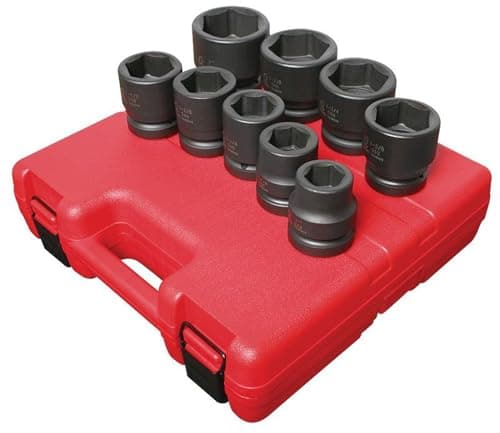 SUNEX TOOLS 5699 9 Piece 1" Drive Standard SAE Jumbo Impact Socket Set