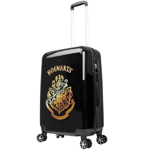 Harry Potter Suitcase for Kids Teens Hogwarts Hard Shell Luggage Rolling Suitcase 4 Wheels Travel Essentials Vacations Trips (M/L26”xW16.5”, 60L, Black)