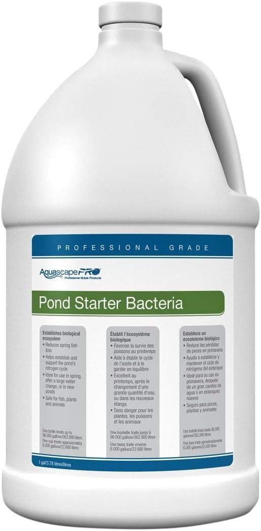 Aquascape Pond Starter Bacteria Water Treatment Pro Contractor Grade Liquid 1 Gallon378 L 40011