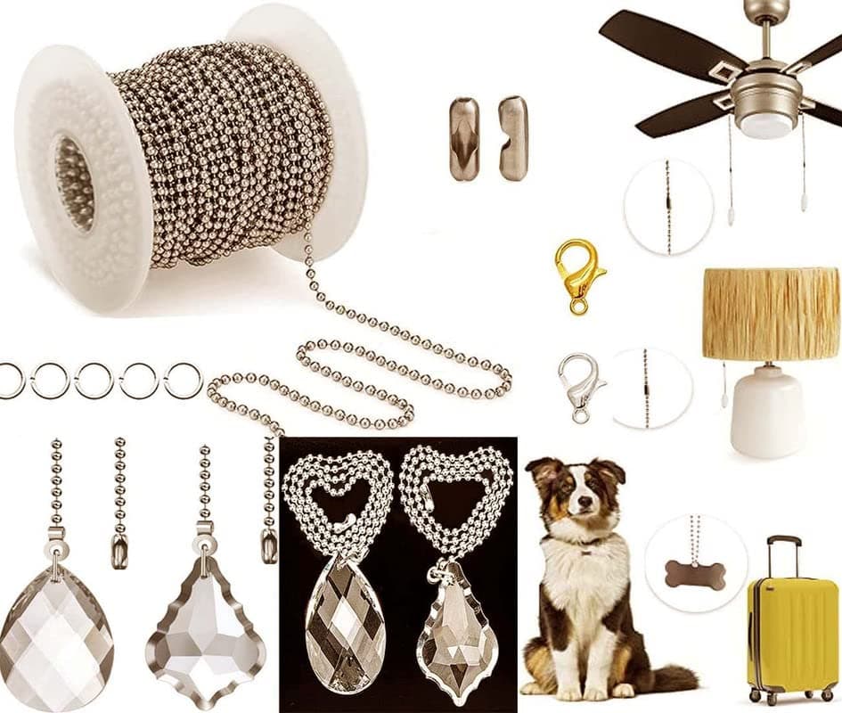 DIY Crafts 2 Mtr Kit Chain Oval Diamond Bright Gold Ceiling Fan Pull Chain Set Light Diamond Fan Pull Chains Ceiling Fan Chain Extender Chain Co 2 Mtr Kit Chain Oval Diamond Bright Gold