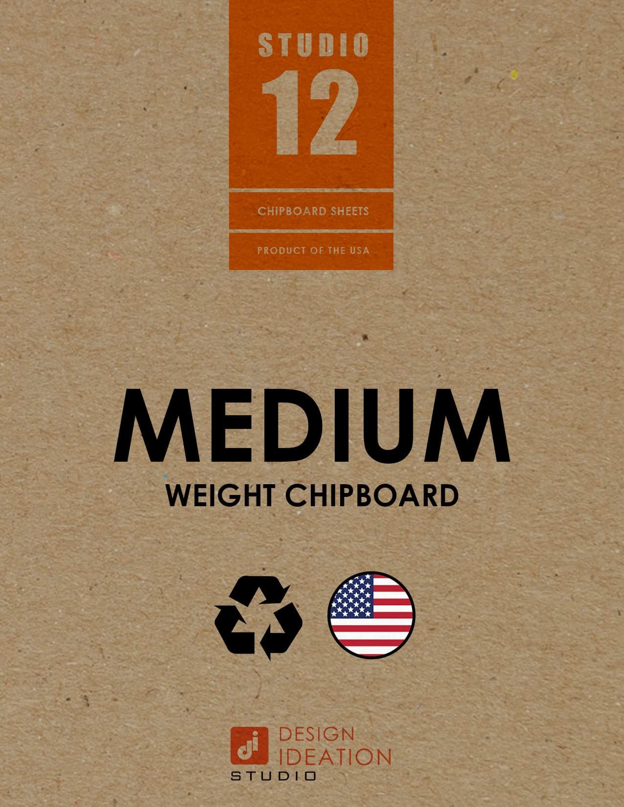 Medium Weight Chipboard Sheets STUDIO 12 Brand 85 x 11 030 Thickness 25 Sheets