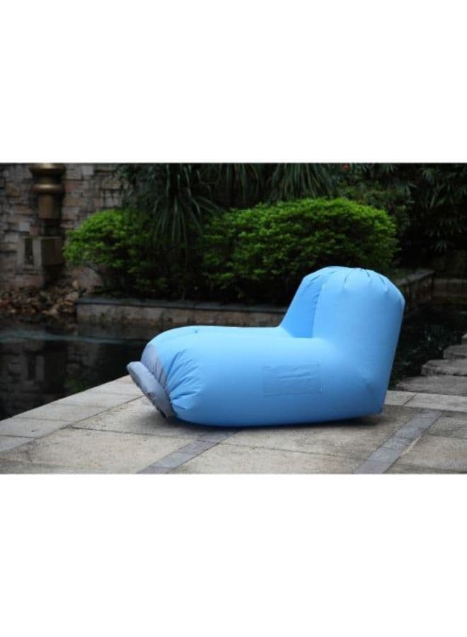 Paradiso Lazy Bag Chair Kids Arm Chair Blue Polyester Set Of 1