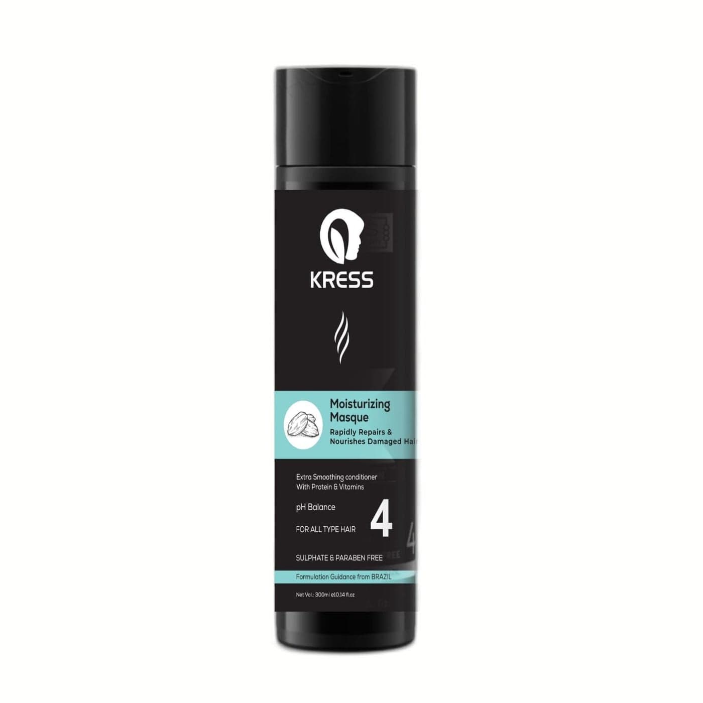 Kress Nanoplastia Smoothening Masque Set 300ml Premium Hair Treatment for Men Women Frizz Control Keratin Repair Heat Protection Salon Smooth Hair at Home
