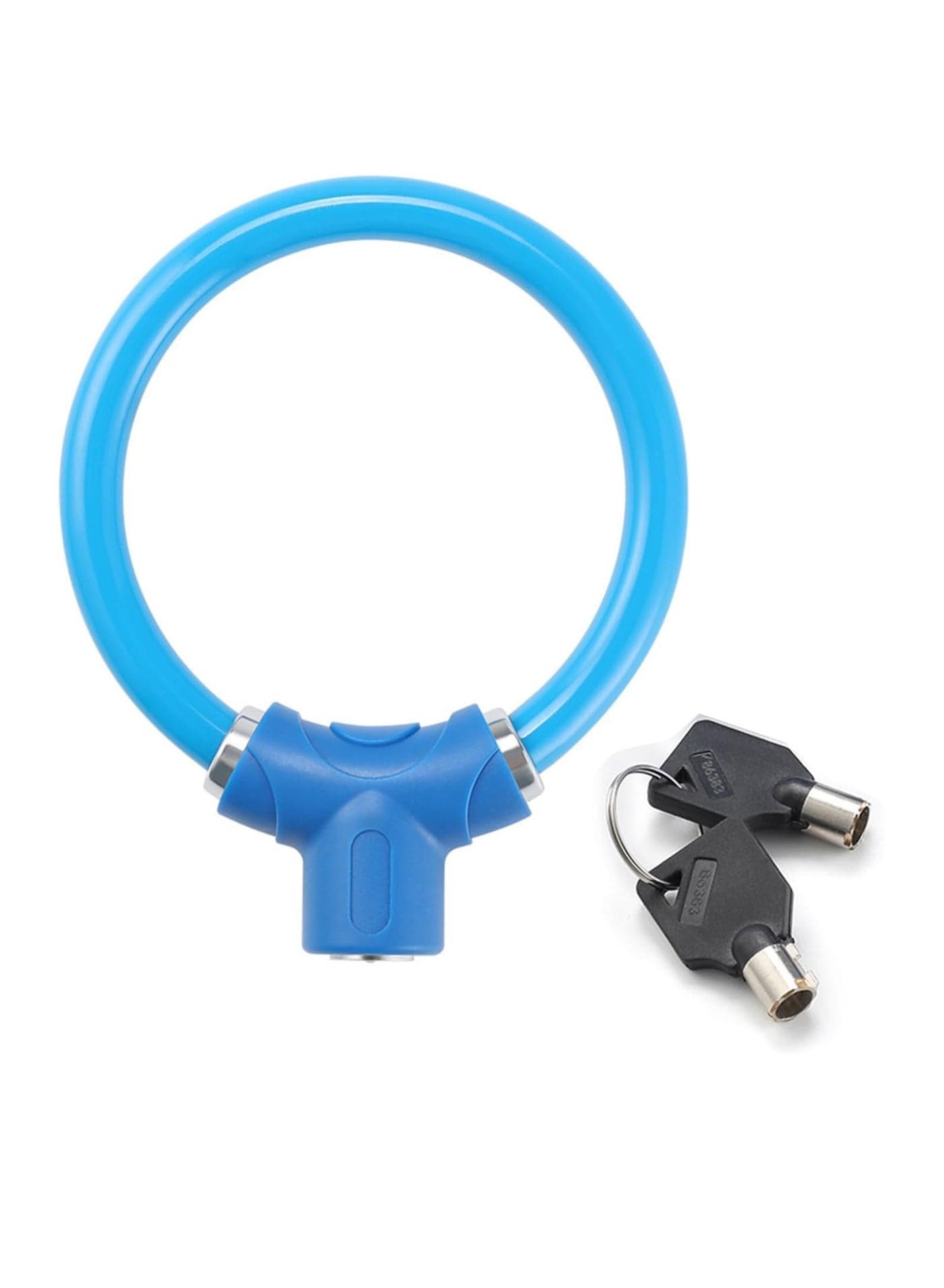 Rings Lock Security Bicycles Antitheft Lock Lightweight Portable Cycling Safety Lock with Keys Lightweight Portable Bicycles Lock(Blue)