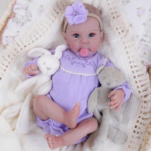 Milidool Lifelike Reborn Baby Dolls 20Inch Cute Soft Vinyl Realistic Baby Doll Poseable Real Life Baby Dolls with Complete Accessories for 3 Years Old Gifts