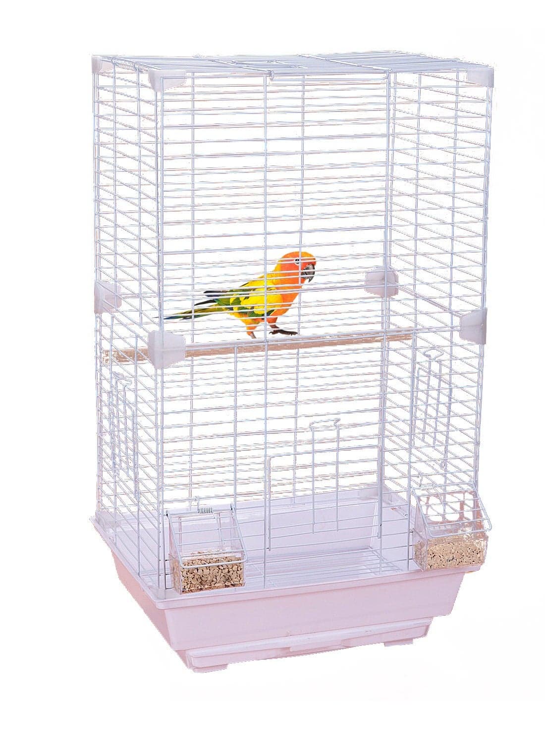 Large Transparent Bird Cage Parrot Cage Bird House Villa Large Space Viewing Cage 37*28*63cm